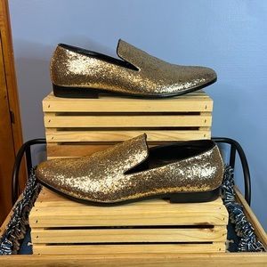 Amali Golden Loafers Size 11